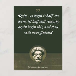 Beginnen - zu beginnen ist die Hälfte der Arbeit,  Postkarte