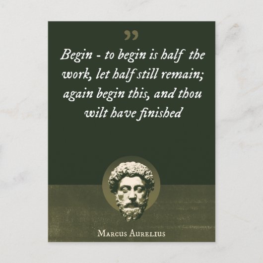 Beginnen - zu beginnen ist die Hälfte der Arbeit,  Postkarte (Vorderseite)