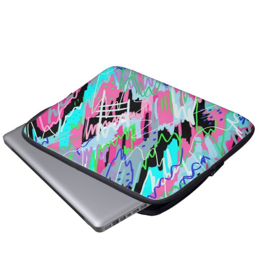 Beginnend Abstrakt zu blühen Laptopschutzhülle (Vorne Knopf)