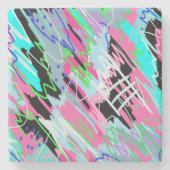 Beginnend Abstrakt zu blühen Steinuntersetzer (Vorderseite)