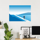 Beginnend Journey Blue Road Poster