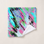 Beginnend mit Abstrakter Druckausgabe blühen Badhandtuch Set (Waschlappen)