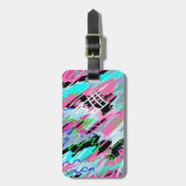 Beginnend mit Abstrakter Druckausgabe blühen Gepäckanhänger (Vorderseite vertikal)