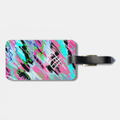 Beginnend mit Abstrakter Druckausgabe blühen Gepäckanhänger (Rückseite horizontal)