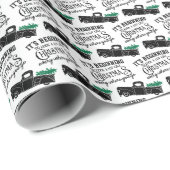 Beginnend, wie Black Truck Weihnachten auszusehen Geschenkpapier (Rolleneckpunkt)