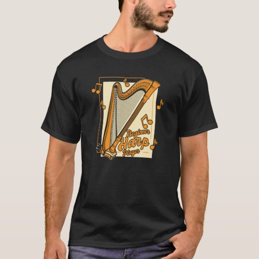 Beginner Harp Player Pedal Harp Harpist Konghou Ha T-Shirt (Vorderseite)