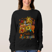 Beginning Of Autumn Fall Teacher Sunflower Hello H Sweatshirt (Vorderseite)