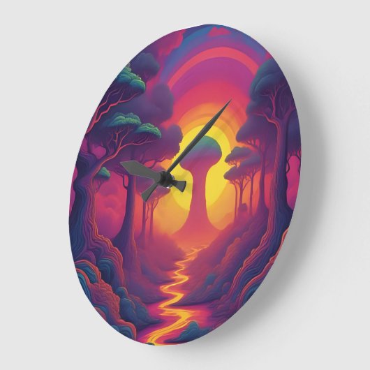 Beginning of The Fall Art Große Wanduhr (Winkel)