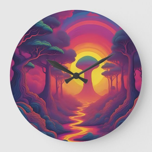 Beginning of The Fall Art Große Wanduhr (Vorderseite)