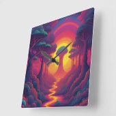 Beginning of The Fall Art Quadratische Wanduhr (Winkel)