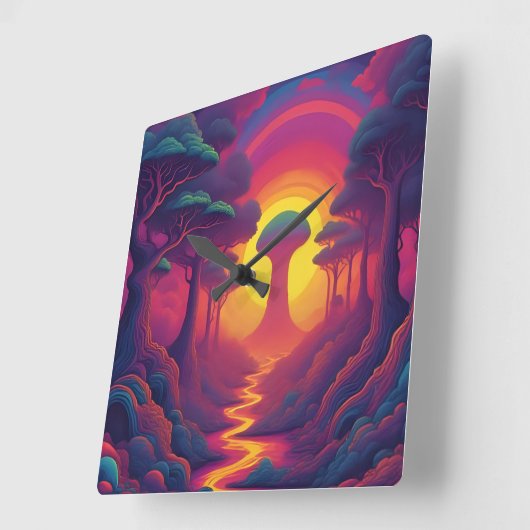 Beginning of The Fall Art Quadratische Wanduhr (Winkel)