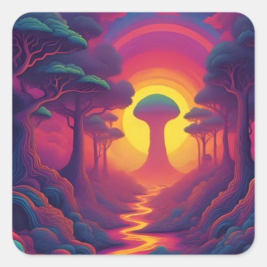 Beginning of The Fall Art Quadratischer Aufkleber (Vorderseite)