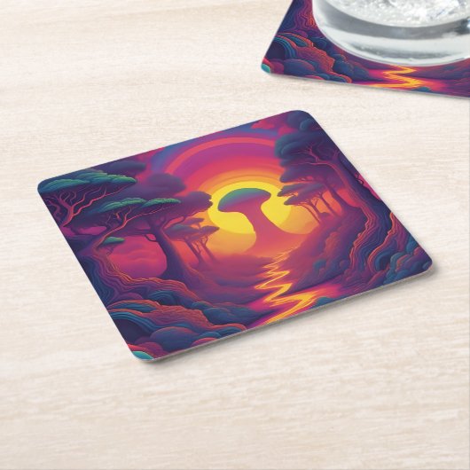 Beginning of The Fall Art Rechteckiger Pappuntersetzer (angewinkelt)