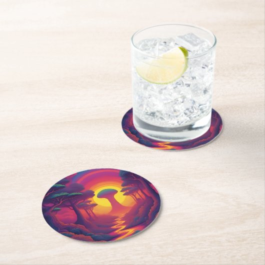 Beginning of The Fall Art Runder Pappuntersetzer (Vor Ort)