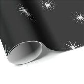 Beginnt weiß auf schwarz geschenkpapier (Rolleneckpunkt)