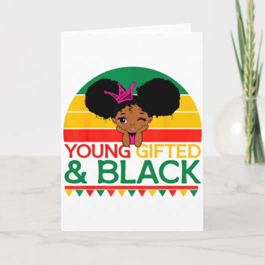 Beglabter Junger Schwarzer Dashiki Afrikanischer S Karte (Vorderseite)