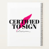 beglaubigt, Notar zu unterschreiben Planer (Rückseite)