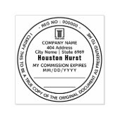 Beglaubigte Kopie Notar öffentliches Recht schwarz Permastempel (Design)