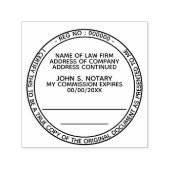 Beglaubigte Kopie Notar öffentliches Recht schwarz Permastempel (Design)