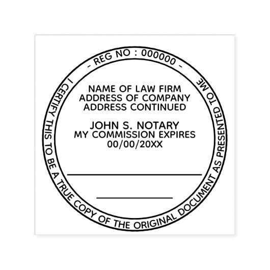 Beglaubigte Kopie Notar öffentliches Recht schwarz Permastempel (Design)