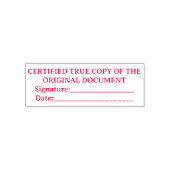 Beglaubigte Kopie Unterschrift & Datum Permastempel (Design)