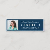 Beglaubigte Krankenpflegeassistent Blue White gren Mini Visitenkarte (Vorderseite)