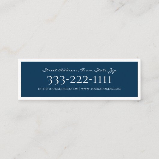 Beglaubigte Krankenpflegeassistent Blue White gren Mini Visitenkarte (Rückseite)