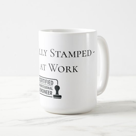 Beglaubigung des Beruflichen Ingenieurs Kaffeetasse (VorderseiteRechts)