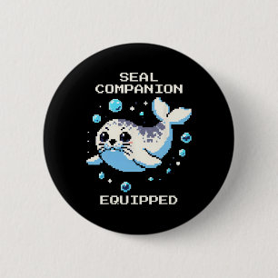 Begleit-Robbe Ausgestattet mit Pixel-Art-Robbe Ret Button