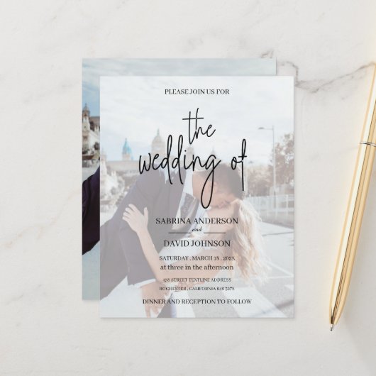 Begleiten Sie uns bei der Einladung zum Foto (Vorderseite/Rückseite Beispiel)