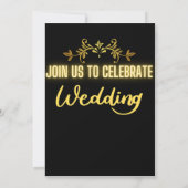 Begleiten Sie uns bei der Feier der eleganten Hoch Einladung (Rückseite)