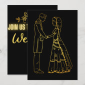 Begleiten Sie uns bei der Feier der eleganten Hoch Einladung (Vorne/Hinten)