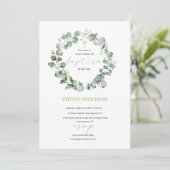 Begleiten Sie uns bei einer Taufveranstaltung Einladung (Stehend Vorderseite)