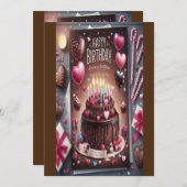 Begleiten Sie uns für ein Party (Kuchentag) Einladung (Vorne/Hinten)