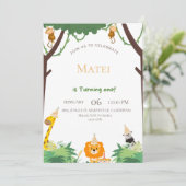 Begleiten Sie uns für ein wildes Abenteuer - Erste Einladung (Stehend Vorderseite)