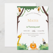 Begleiten Sie uns für ein wildes Abenteuer - Erste Einladung (Vorne/Hinten)