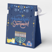 Begleiten Sie uns für eine fröhliche Hanukkah-Feie Geschenkschachtel (Rückseite)