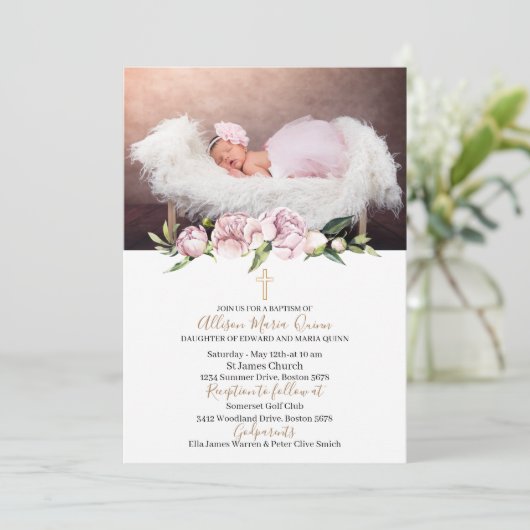 Begleiten Sie uns für eine Taufe der Einladung (Stehend Vorderseite)