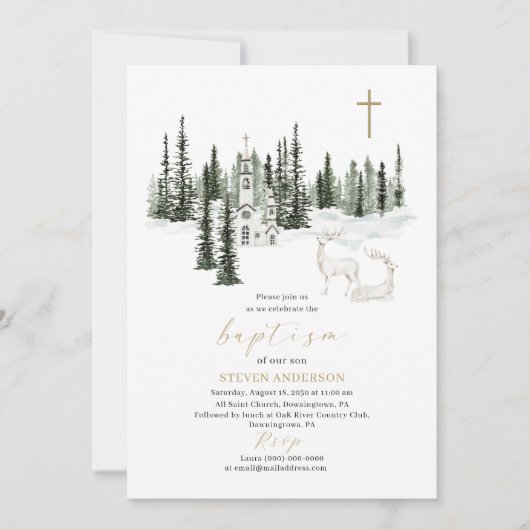 Begleiten Sie uns für eine Taufe, die außerhalb de Einladung (Vorderseite)