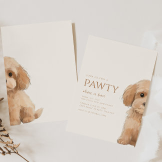 Begleiten Sie uns für einen Pawty Poodle Hund zum  Einladung