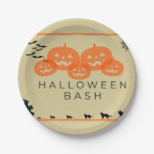 Begleiten Sie uns zu einem Spooktacular Halloween  Pappteller (Vorderseite)