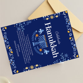 Begleiten Sie uns zu einer fröhlichen Hanukkah-Fei Dankeskarte