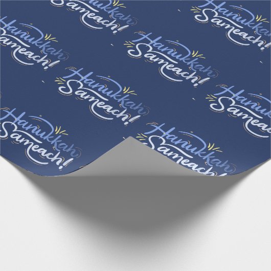 Begleiten Sie uns zu einer fröhlichen Hanukkah-Fei Geschenkpapier (Ecke)