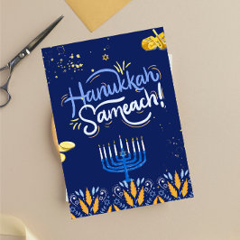 Begleiten Sie uns zu einer fröhlichen Hanukkah-Fei Karte