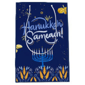 Begleiten Sie uns zu einer fröhlichen Hanukkah-Fei Mittlere Geschenktüte (Vorderseite)