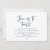 Begleiten Sie uns zu Toast, Hochzeit Probe Dinner  Einladung (Vorderseite)