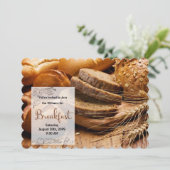 Begleiten Sie uns zum Frühstück Fresh Baked Breads Einladung (Stehend Vorderseite)