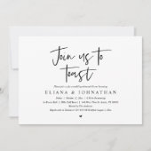 Begleiten Sie uns zum Toast, Hochzeitsessen Probe Einladung (Vorderseite)