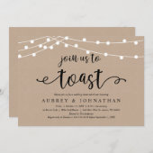 Begleiten Sie uns zum Toast, Rustic Kraft Probe Di Einladung (Vorne/Hinten)