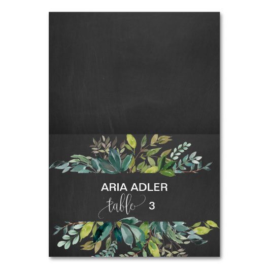 Begleitende Chalkboard-Platzkarten Tischnummer (Vorderseite)